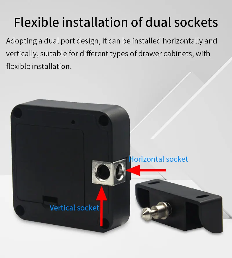 Smart Drawer Lock Invisible Electronic RFID 13.56MHz IC Cabinet Lock Unlock Inte