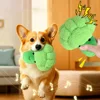 Plush Broccoli Dog Toy, Squeaky Chew Toy for Large Dogs & Corgis, Boredom Relief Companion Toy, Pet Molar Teething Supplies 2