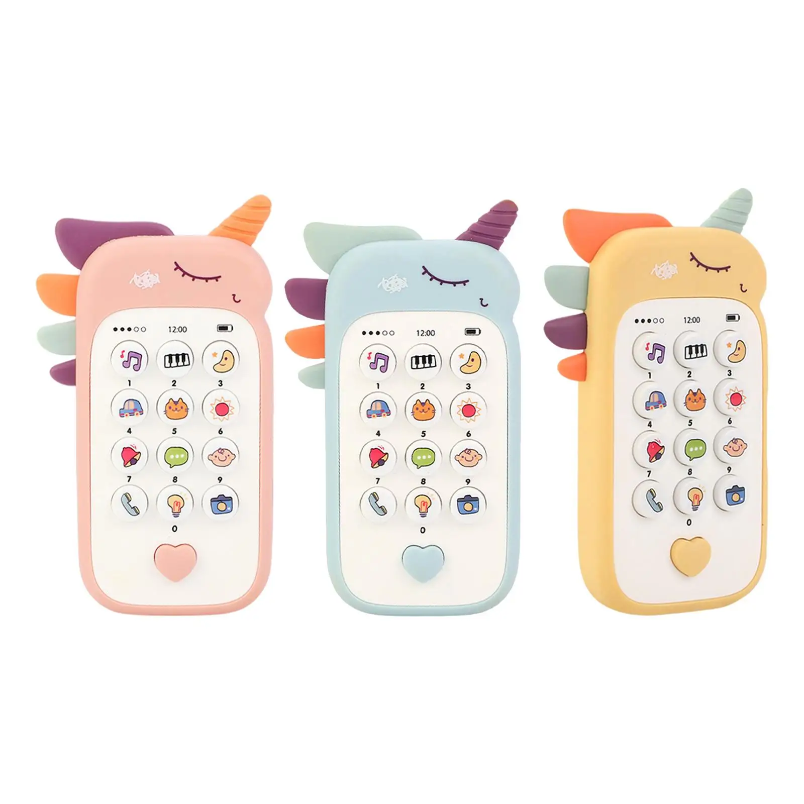 Unicorn Baby Musical Toys with Lights Baby Light up Toy Play Phones for 6 Months+ Baby Toddler Boys Girls Birthday Gifts 5