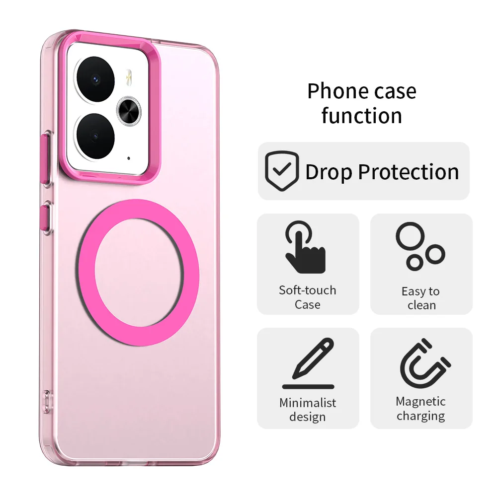 Luxury Armor Shockproof MagSafe-Compatible Case with Matte Finish and Wireless Charging Support