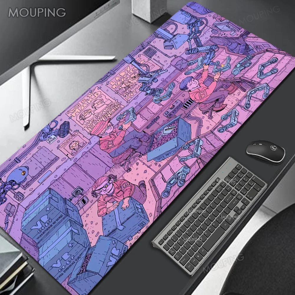 Cityscape Art Deskmat Anime Mouse Pad Desk Mat 700x300 Desk Protector