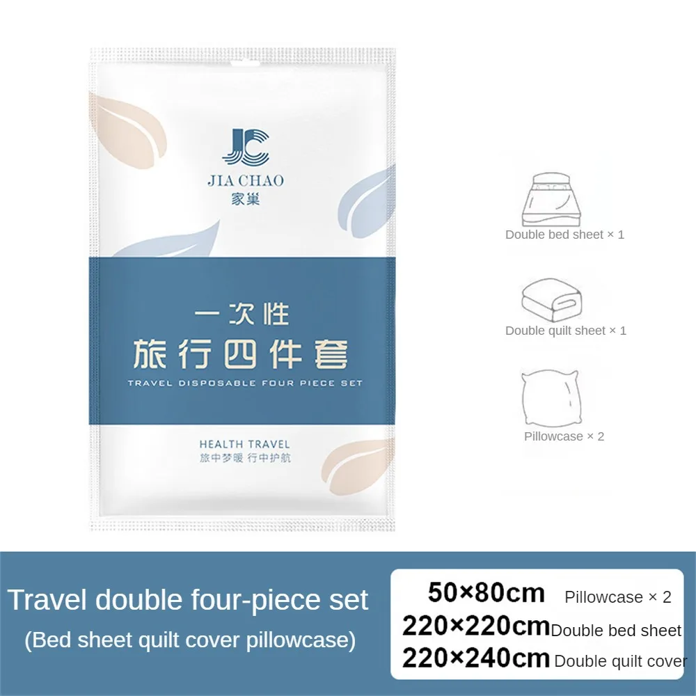 Hotel Bedding Single Use Hygienic Convenience Cost Effective Easily Portable Hygienic Disposable Bed Sheet Set Travel Bedding 2