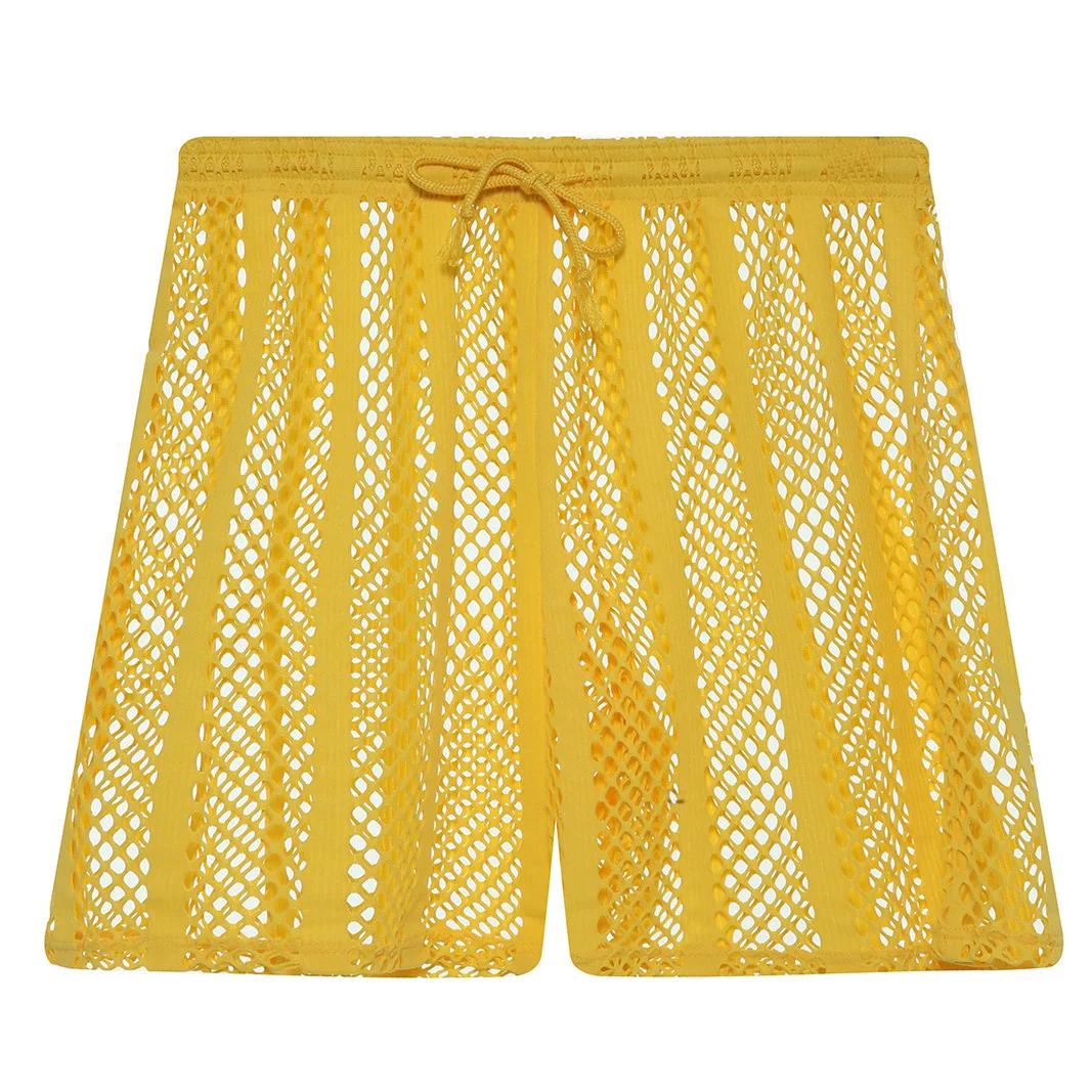 Men Boxers Mesh Sexy Underwear Hollow Lingerie Fishnet Sleepwear See Through Long Leg Boxer Shorts Underpants