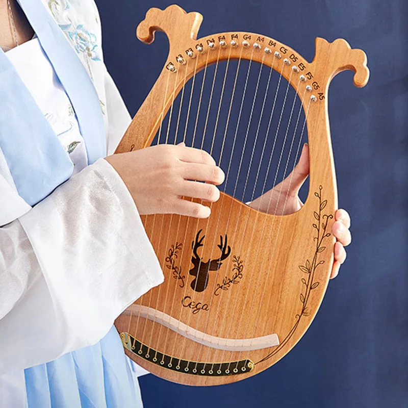 

Children Toy Lyre Harp 16 Strings Traditional Dulcimer Classical Unusual Instruments Lira Tuning Harpa Clasica String Instrument