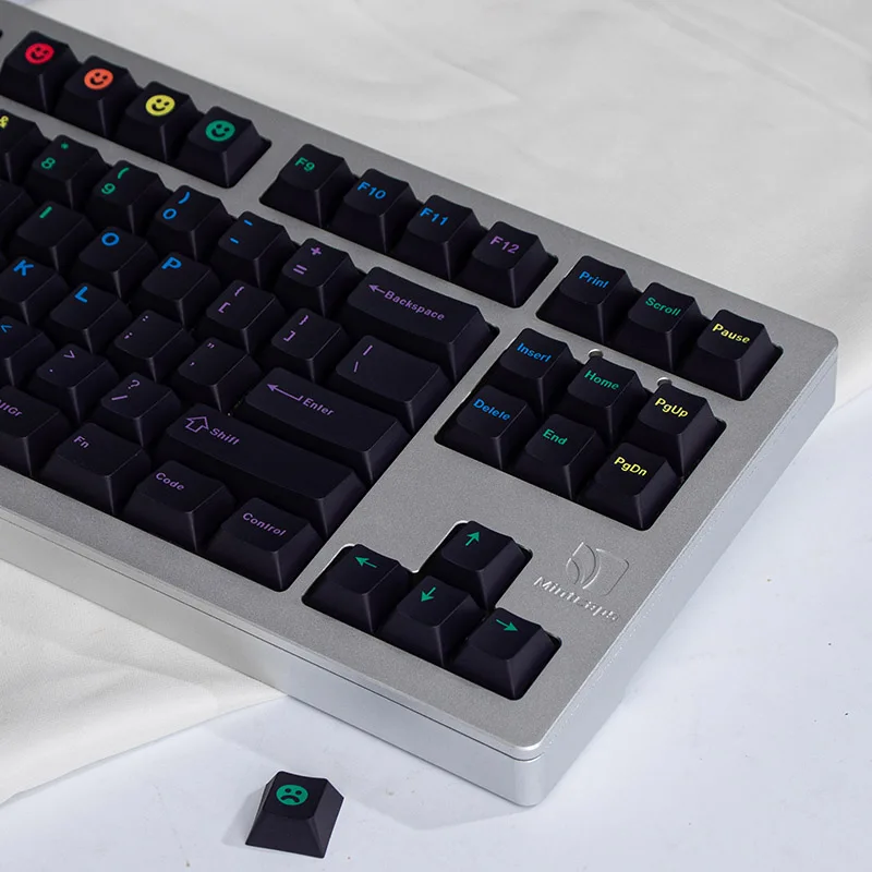 Gmk-midnight Rainbow Keycaps para Teclado Mecânico Gradiente Perfil Cereja Pbt Dye Sub Jogo Preto Gk61 Anne Pro 2 - Imagem 2