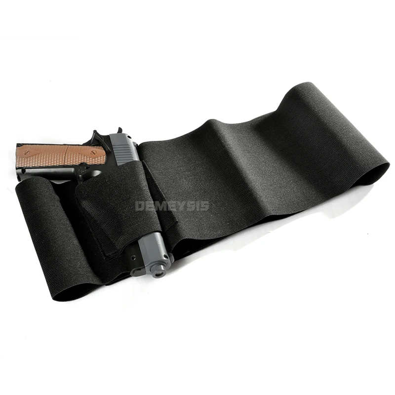 Concealed Carry Tactical Belly Band Gun Holster with Cellphone Pouch for Glock, Beretta, Smith Wesson, Taurus,Ruger Pistol Pouch