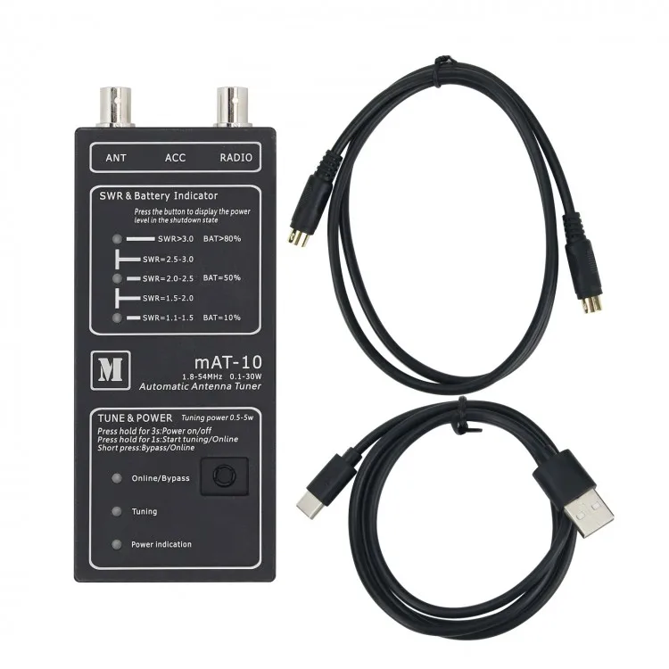 Mat-10 Sintonizzatore Antenna Automatico 1.8-54Mhz 0.1-30W Per Radio Yaesu Ft-817/818 Qrp