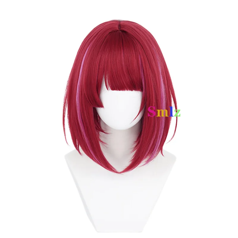 

Парик для косплея Arima Kana из аниме Oshi No Ko, парик для косплея Bobo смешанный красный розовый термостойкие синтетические парики для косплея