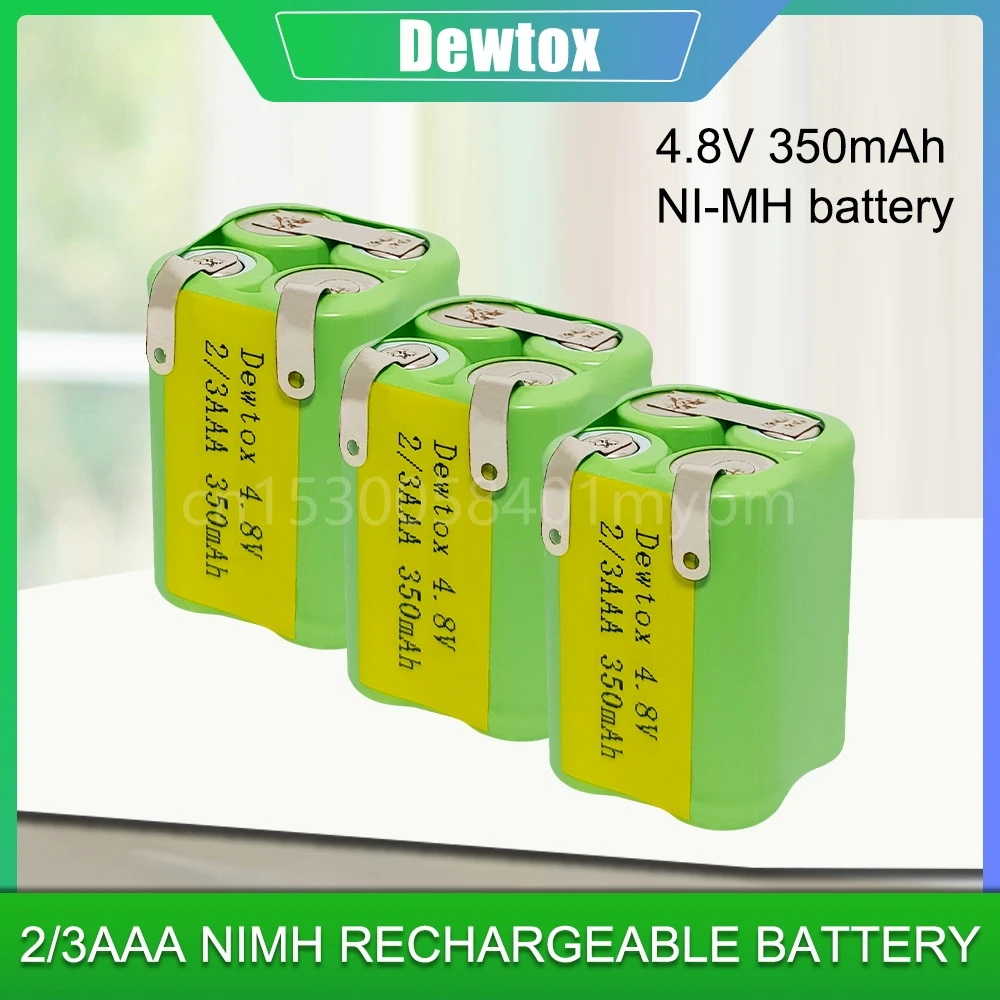 Batteria Ricaricabile Ni-Mh 4.8V 2/3Aaa 350Mah Con Saldatura 4 * Batteria 2/3 Aaa Per Giocattoli Di Apparecchiature Mediche Per Circuiti Stampati