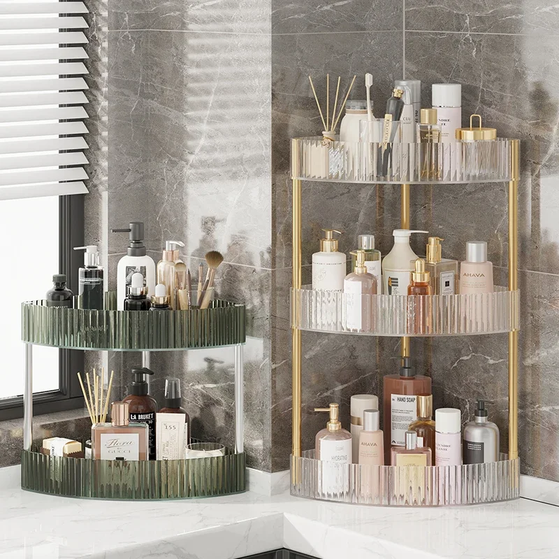

2 Layers Cosmetics Storage Holders Perfume Skin Care Lipstick Large Capacity Shelves Simple Snack Storage Organization Racks