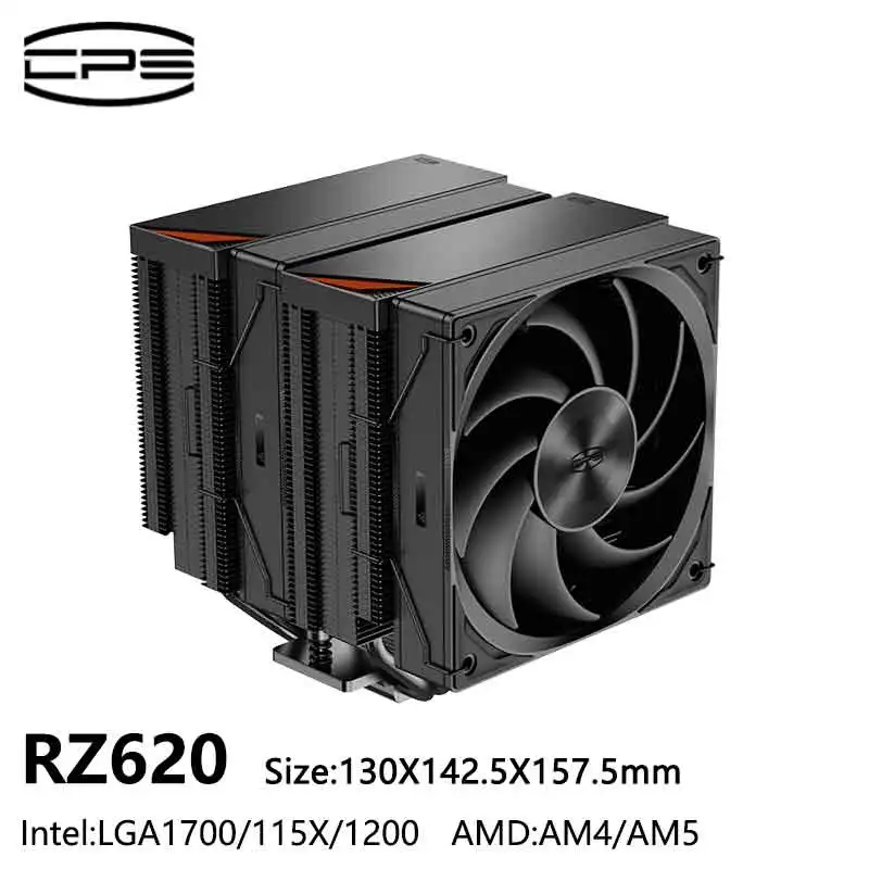 Pccooler Rz620 Computer Cpu Dissipatore Di Calore Air-Cooler 6 Tubo Di Calore/Dual Tower/3 Controller Di Regolazione Dell'Ingranaggio/Supporto 1700 Am