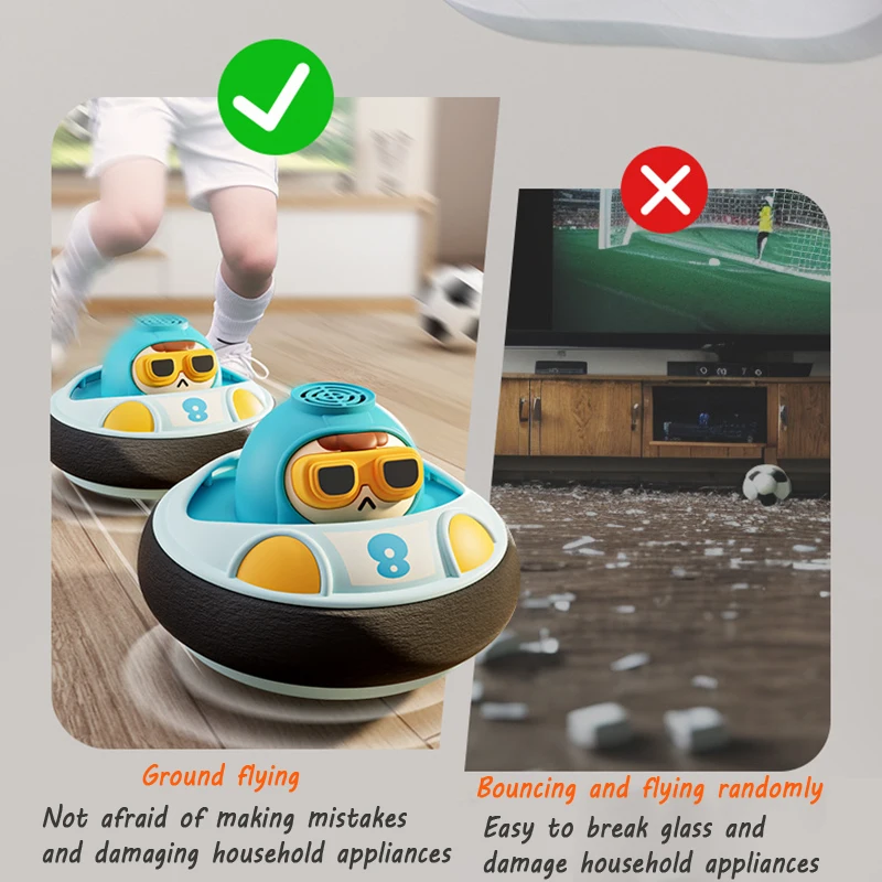 POPERFUN Pallone Calcio Fluttuante con Luci a LED Incandescenti, Hover Soccer Ball Interni Esterni Giocattoli da Calcio per Ragazzi Ragazze 3-12,Air Power Ball Compleanno Natale Regali (Rosso