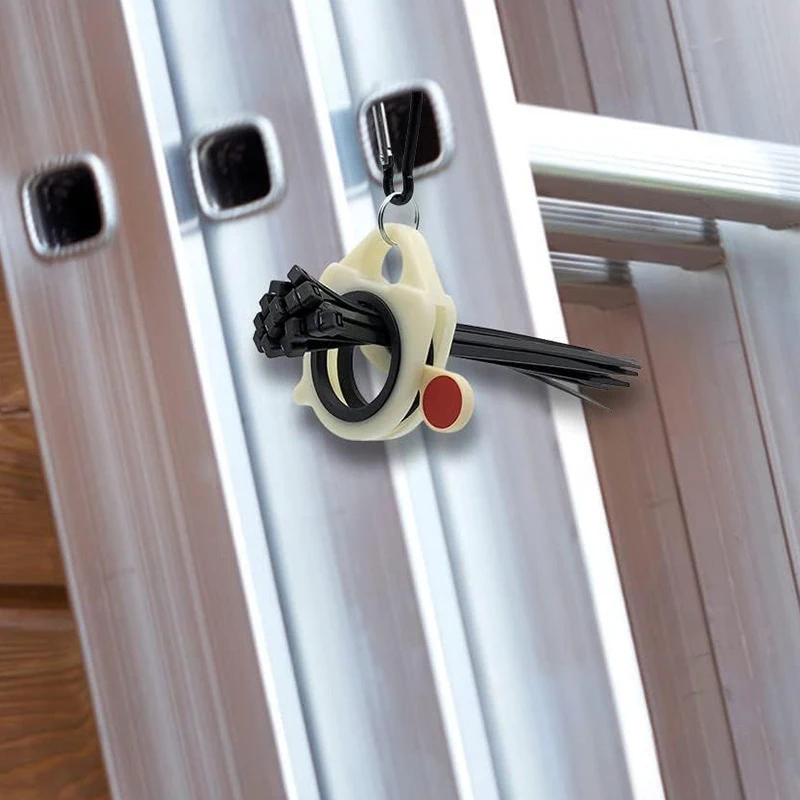 휴대용 지퍼 타이 케이블 타이 정리함, 플라스틱 보관 케이블 타이 거치대, 안정적인 재사용 가능 케이블 타이 보관 도구, 1 개