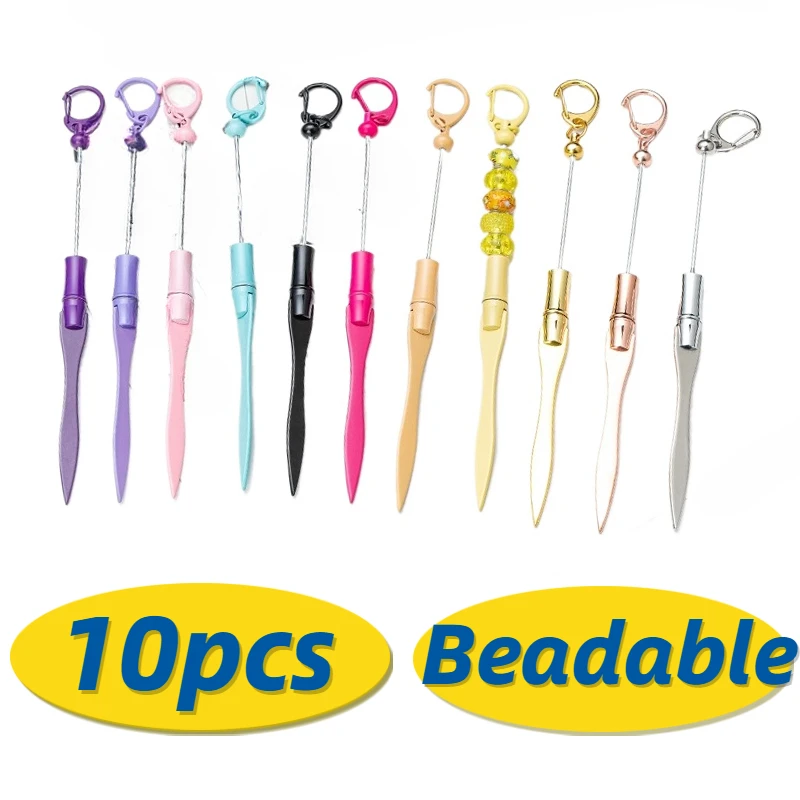 10pcs DIY Beaded Letter Opener Multi-functional Metal Paper Cutter Beadable Keychain Outdoor Portable Express Mini Box Cutter mail opener unboxing knife