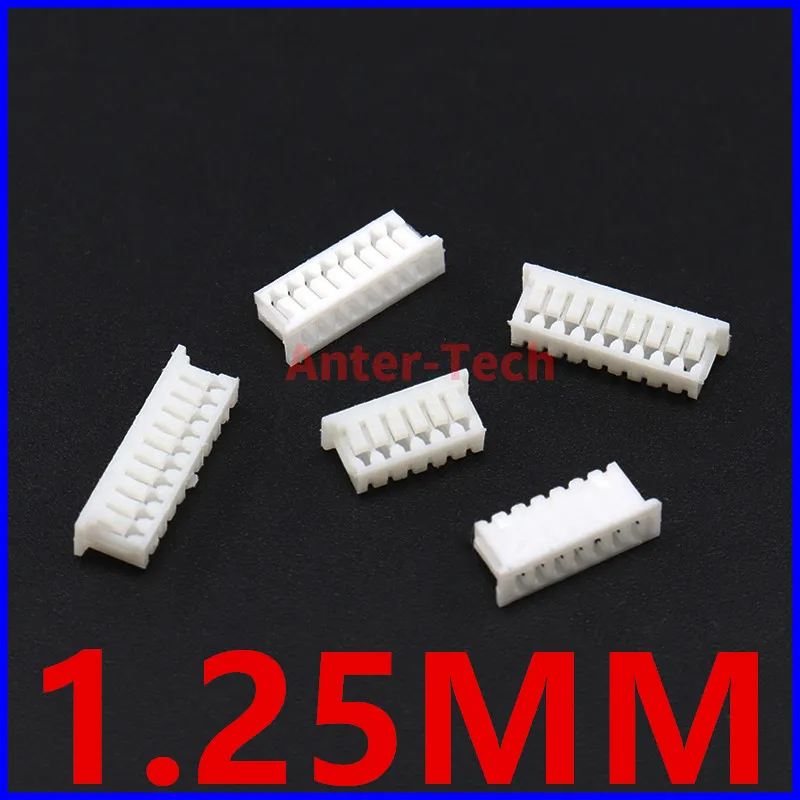 

50Pcs/Lot JST 1.25mm Pitch Plastic Housing Female Connectors 2P/3P/4P/5P/6P/7P/8P/9P/10P Housing Case 1.25mm Connector