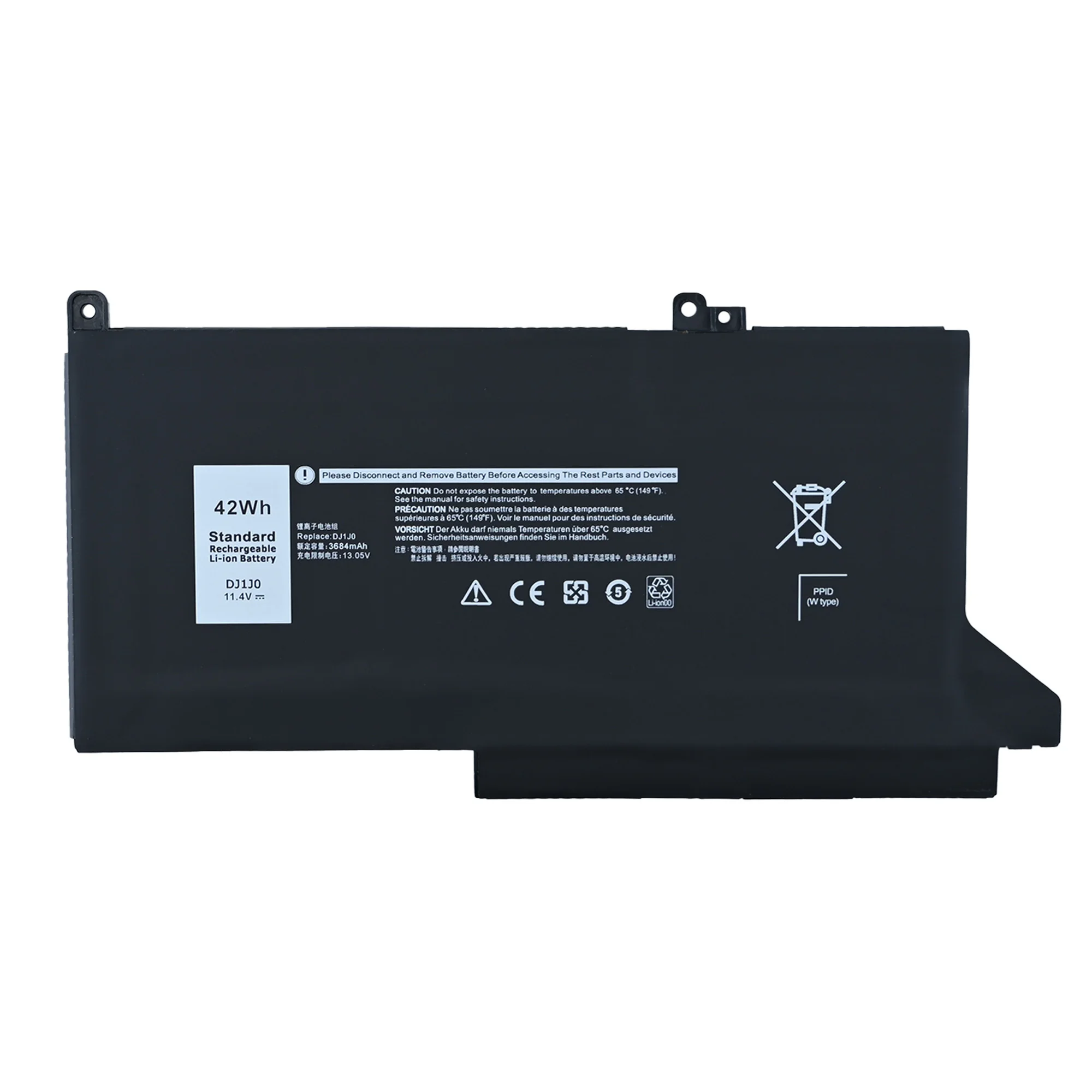 Batteria per Laptop 42Wh DJ1J0 per Dell Latitude 12 7280 7290 E7280 E7290 13 7380 7390 E7380 E7390 14 7480 7490 E7480 E7490 Series - immagine 2