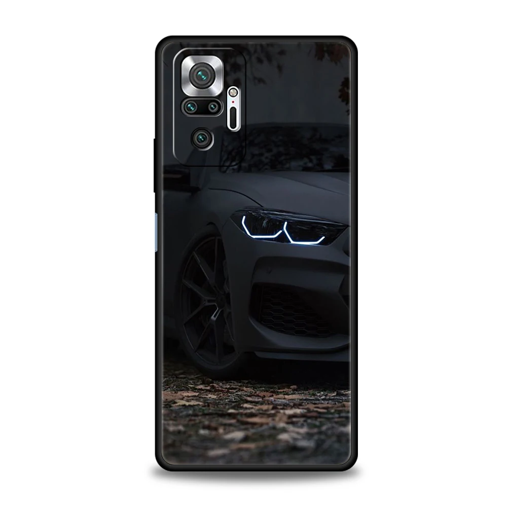Sleek Black Sports Car Phone Case - Soft Shell Cover