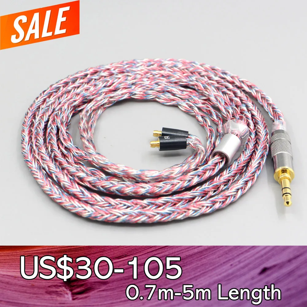 

LN007579 16 Core Silver OCC OFC Mixed Braided Cable For Acoustune HS 1695Ti 1655CU 1695Ti 1670SS Earphone