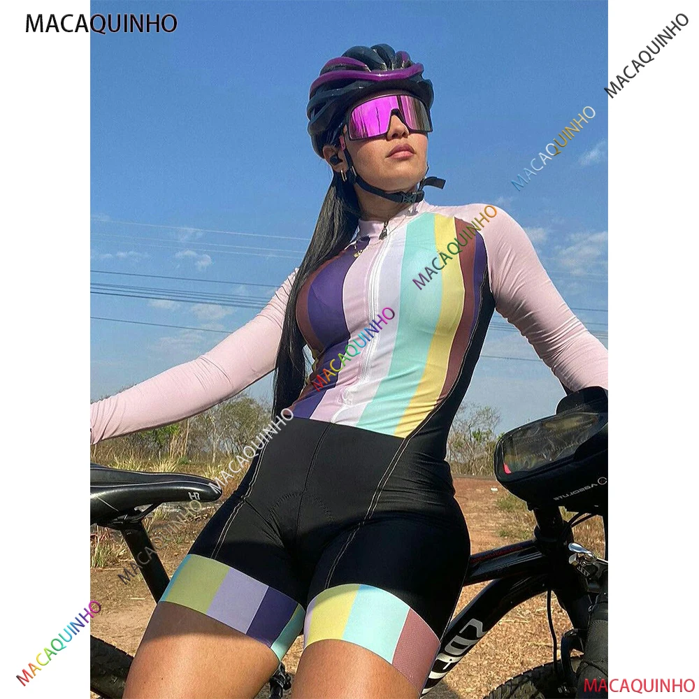 Women's Long Sleeve Cycling Jumpsuit Brazil 2022 Promotion Bicycle Triathlon Blue Overalls |