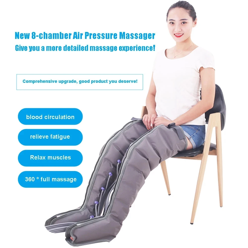 

Fengmore 8 Cavity Air Compression Massager Leg Foot Boots For Circulation Air Wave Massager Leg Body Pressure Therapy Relax