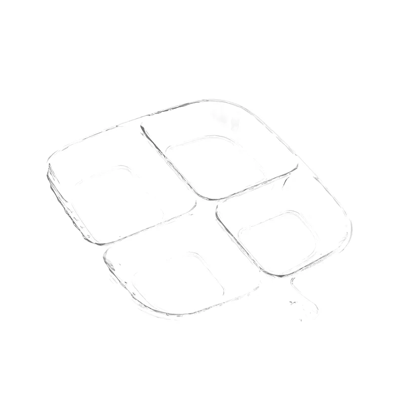 Portioned Dining Plate with Handle: Healthy Snack & Fruit Dish for Weight Loss, Fat Reduction, Ideal Kitchen & Household Sidewar