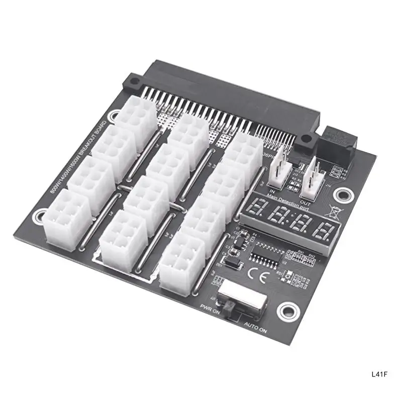 Power Supply Adapter Board 2200W to 12x 6P Power Board Support 36+24pin