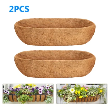 Trough Coco Fiber Replacement Liner for Window Box Hanging  Planter Coconut Coir  Garden Vegetables Pot Fence Flower Baskets 1