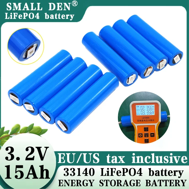 

new 3.2v 15Ah 3.2v 33140 lifepo4 3.2V Cells for diy 12v 24V 36V 48V 20AH 30AH ebike e-scooter power tools Battery pack+Nickel