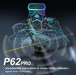 3d Holographic Projector Fan Screen 722led Light Beads Wifi Control Hologram Advertising Light Support Video Picture Logo Figure