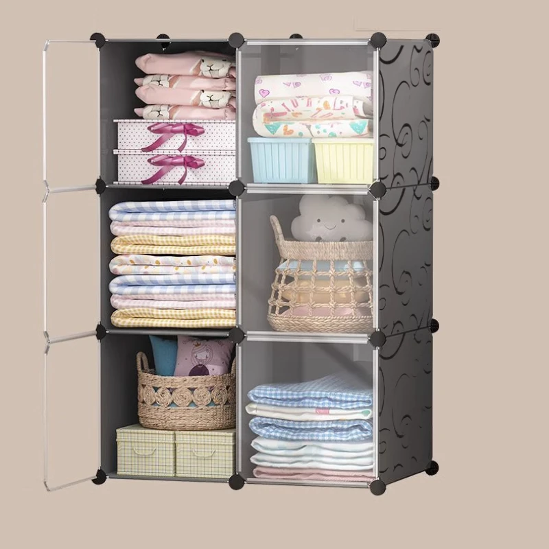 Kids Storaget Dress Up Storage Baby Wardrobe Dresses Cabinet Portable Wardrobe Wheel Clothe Guarda Roupa Infantil Kids Furniture