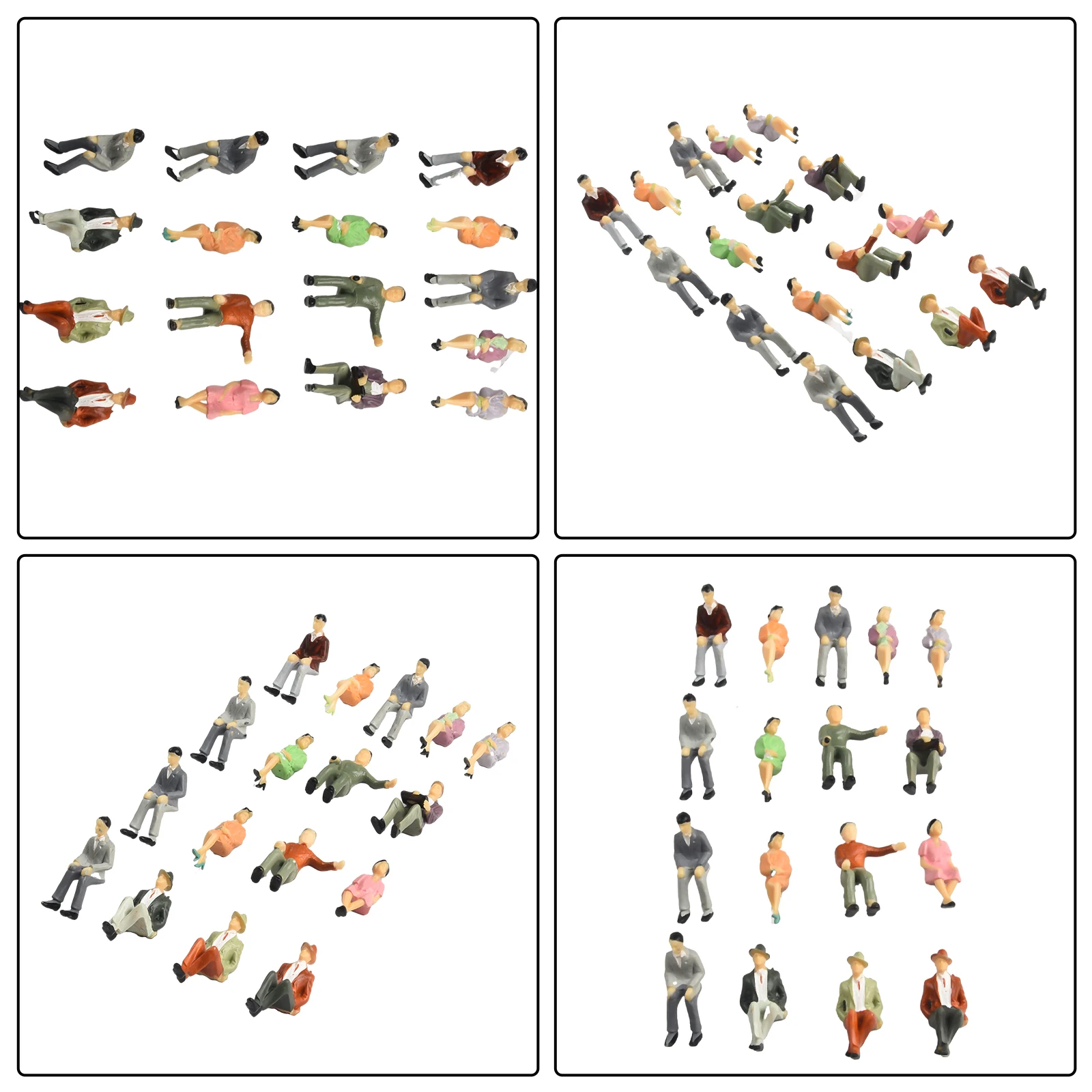 

Sitting Figures 48*painted Figures 1:32 4 Different Poses Model Figures People Sitting Figures For Model Buildings