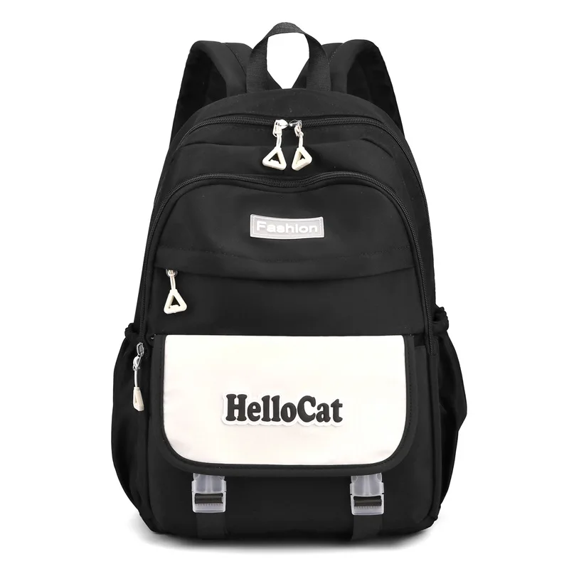

Middle Student School Bags for Girls Teenager Backpack Women Nylon Multilayer Campus Schoolbag
