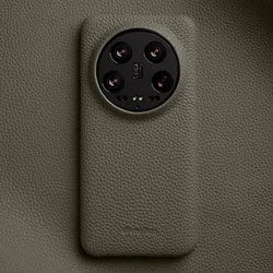 Melkco Premium Handmade Genuine Leather Business Phone Cover - Xiaomi 14 Pro (Grey)