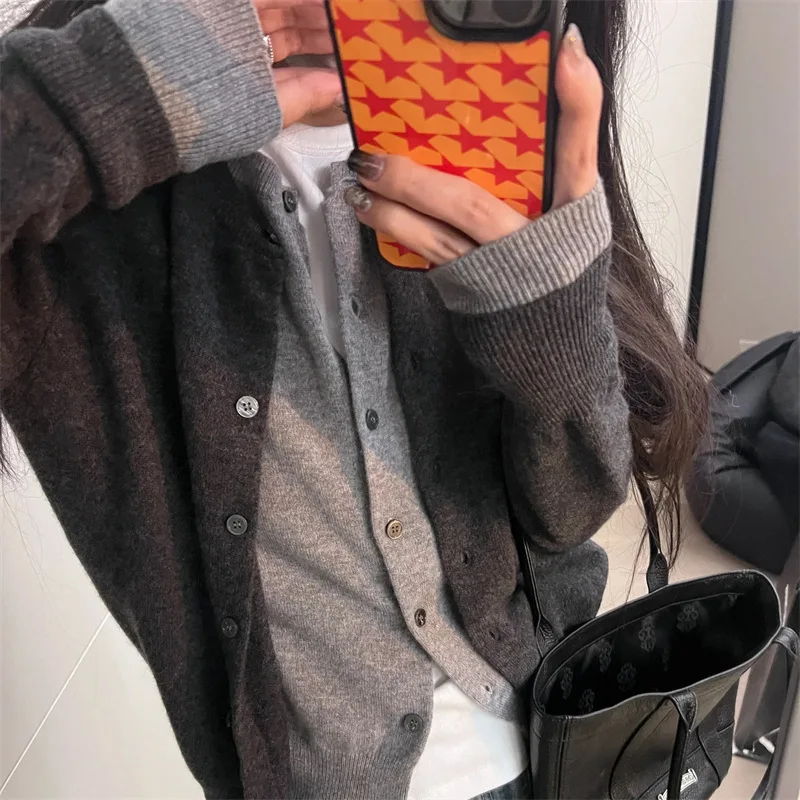 Women Autumn Knitted Sweater Cardigan Long Sleeve