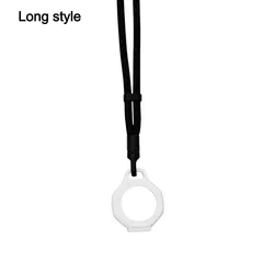 Silicone Octagonal Anti - Drop Watch Protector Case with Multi - Size Rope Lanyard (Transparent Long)