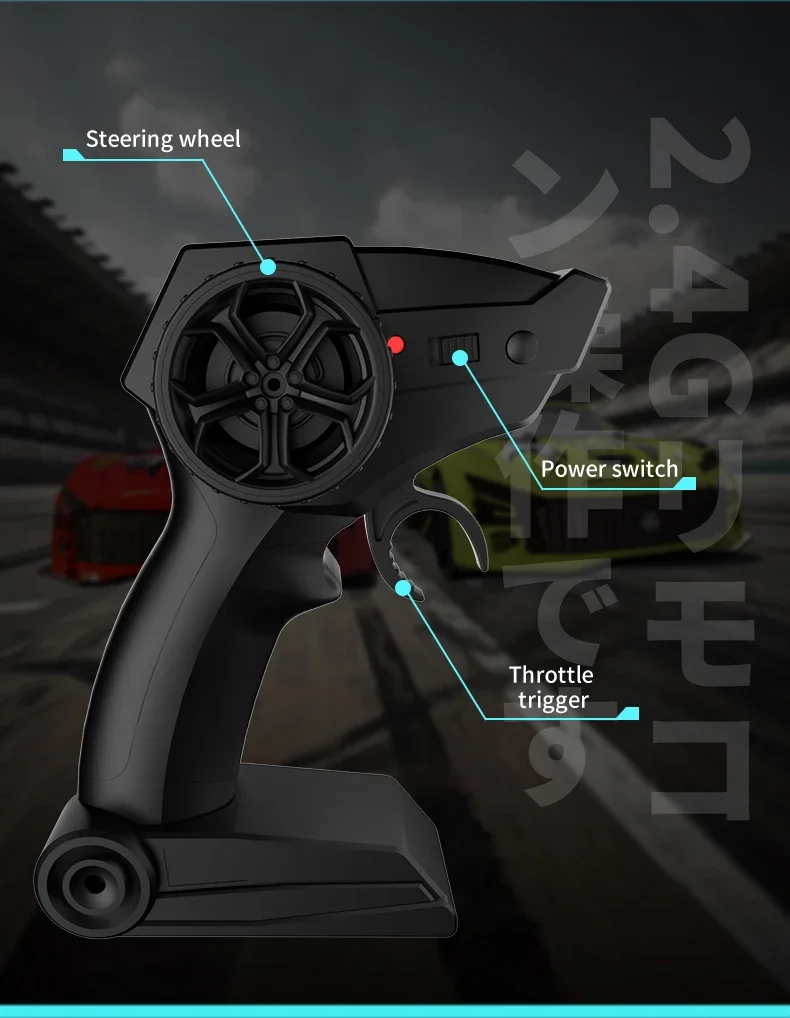 RC Car Drift Racing 2.4G 30KM/H Light Model High Speed Off Road Radio Remote Controlled Car Toy for Children Christmas Gifts