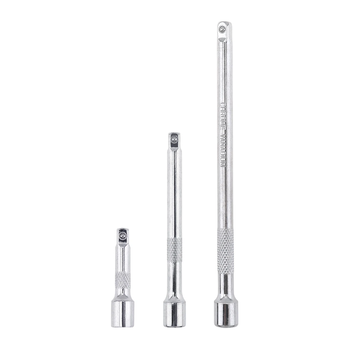 

3pcs Rustproof Made of Vanadium Steel Material 50/100/150mm Long Bar Sleeve 1/4 Socket Ratchet Wrench Extension Bar
