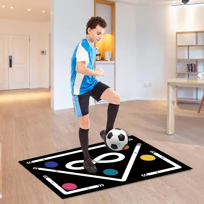 Football Training Mat Anti-Skid Soccer Training Mat 60 X 90 cm Football Training Pad Footstep System Training Blanket for All