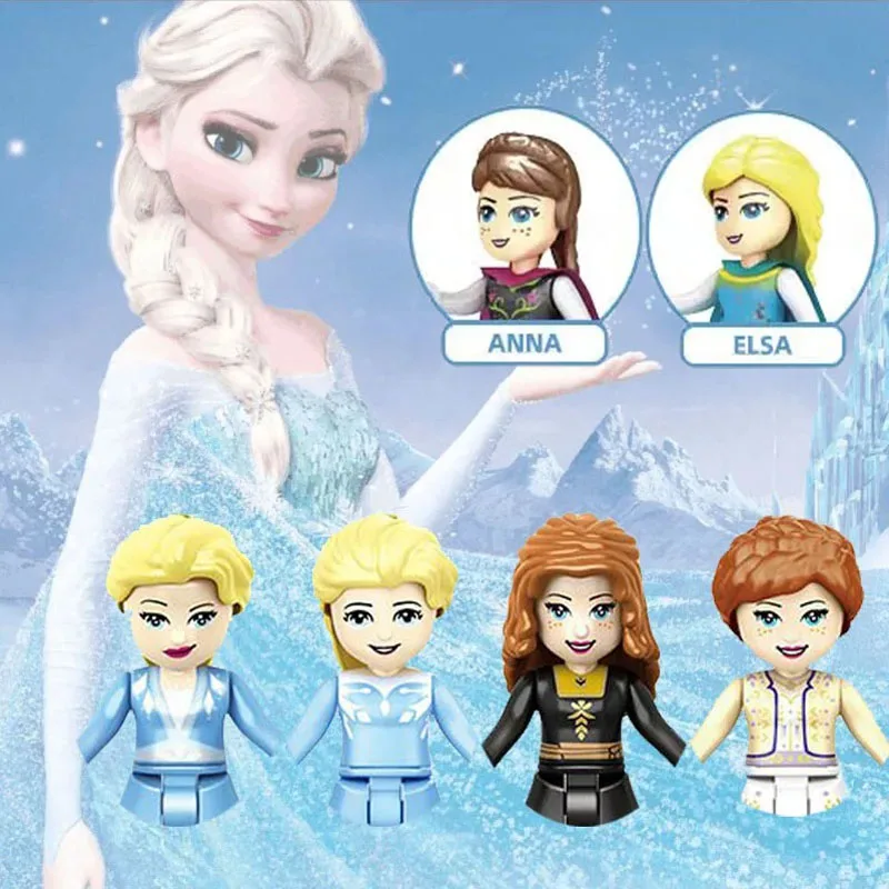Figurines La Reine des Neiges Elsa & Anna | Blocs de Construction