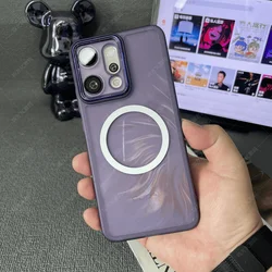 Transparent Soft TPU All-Inclusive Lens Protection Magnetic Phone Cover for OPPO A5i Pro (PURPLE Magnetic)