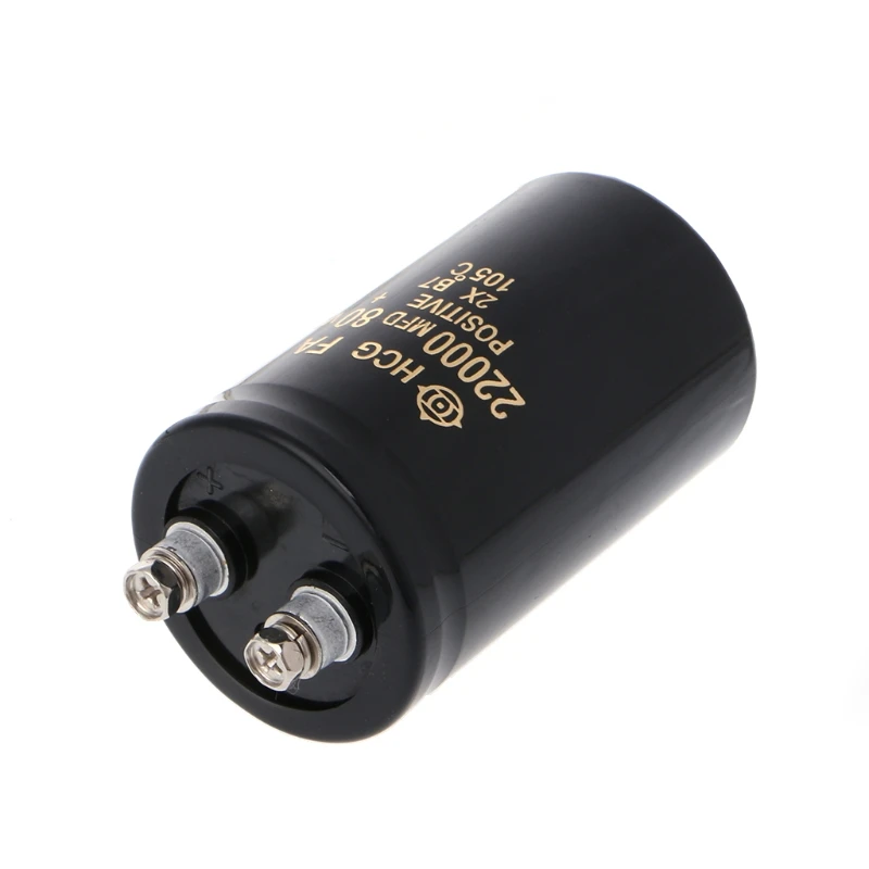 22000uF 80V Electrolytic Screw Capacitor Amp Power Supply 50x80mm 105℃ 4