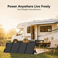 Panneaux solaires pliables 200W, kit complet de panneau de charge solaire portable, station d'alimentation pour le tourisme et le camping en extérieur 4