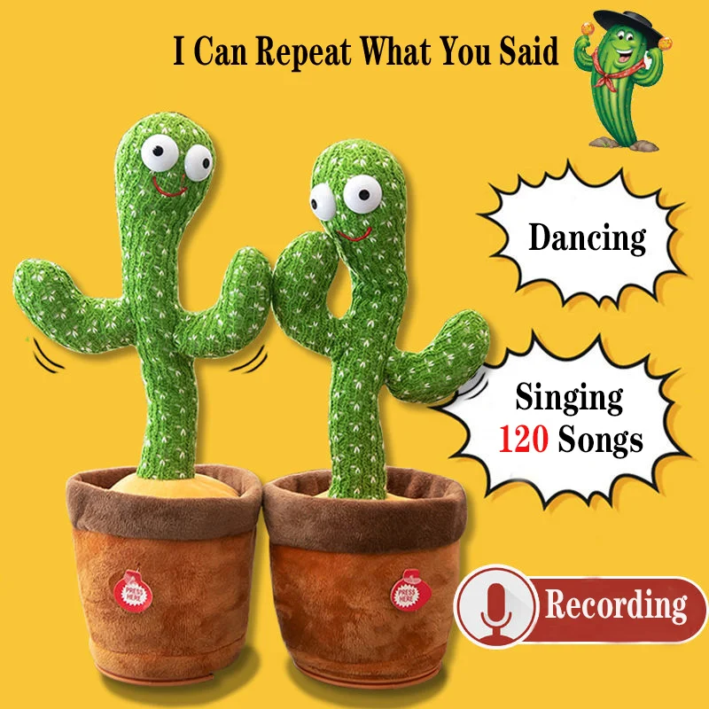Cactus en peluche chantant et danse 1