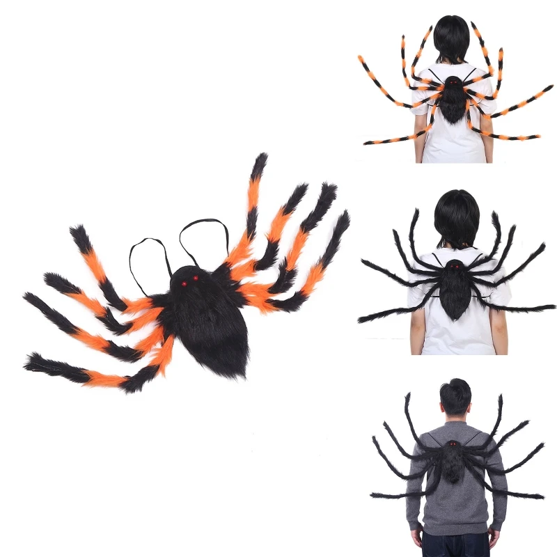 Costume Ragno Gigante Halloween Con Zaino A LED Verde, 8 Zampe Mobili, Fascia Per Capelli E Accessori Per Dolcetto O Scherzetto - 3