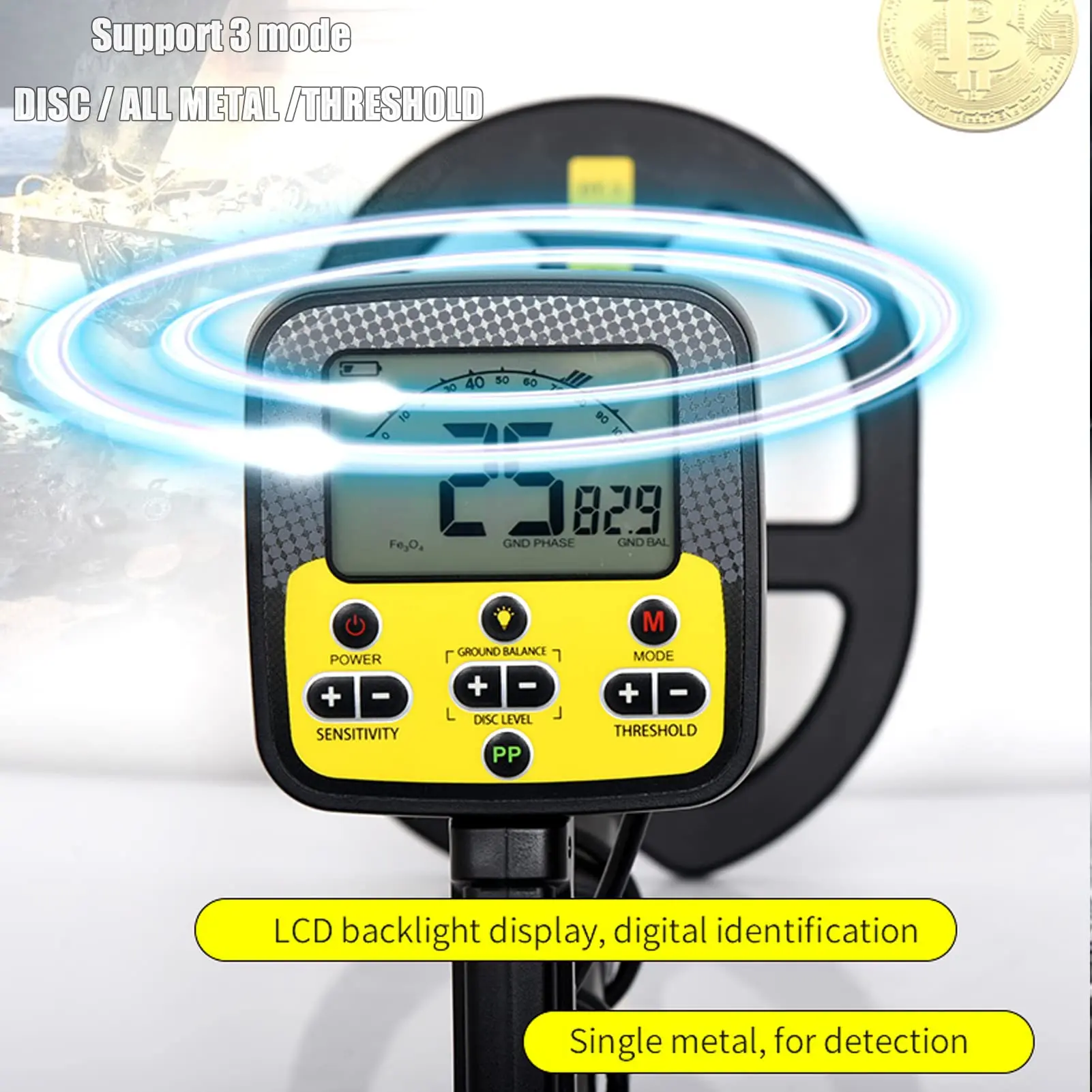 DT-3 Professional Underground Metal Detector 10M Depth with 