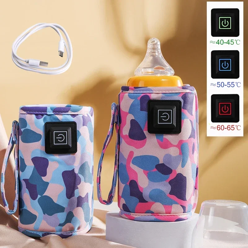 3 Gears Baby Milk Bottle Thermal Bag USB Universal Nursing Bottle Feeding Heater Portable Baby Milk Heat Keeper Traveling bottle warmer milk bottle heater