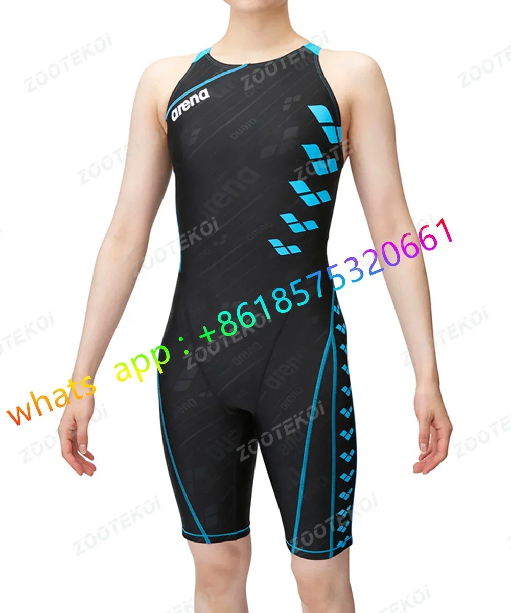 Traje de baño de competición hasta la rodilla para mujer, traje de triatlón, Bikini, ropa de playa, cómodo, deportivo