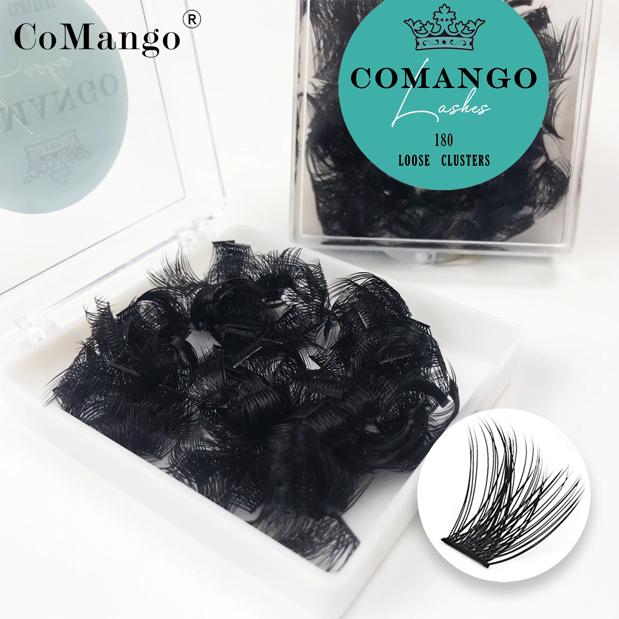 Description Picture 3 of itemCluster Lashes Individual Lashes Loose Fan Lash Extensions Lash Clusters C/D Curl 10/12/14/16/18mm DIY Eyelash Extensions
