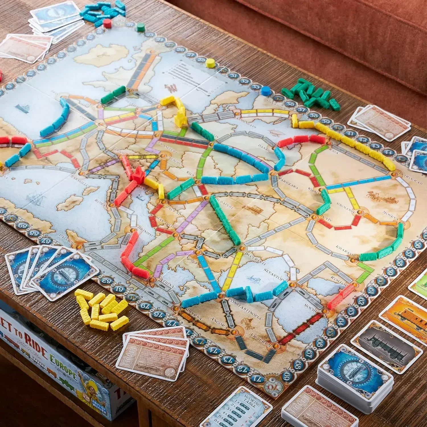 Ticket to Ride Europe Board Game English Family Multiplayer Friends Party Play Cards Game Plot Collection Toys Gifts 3