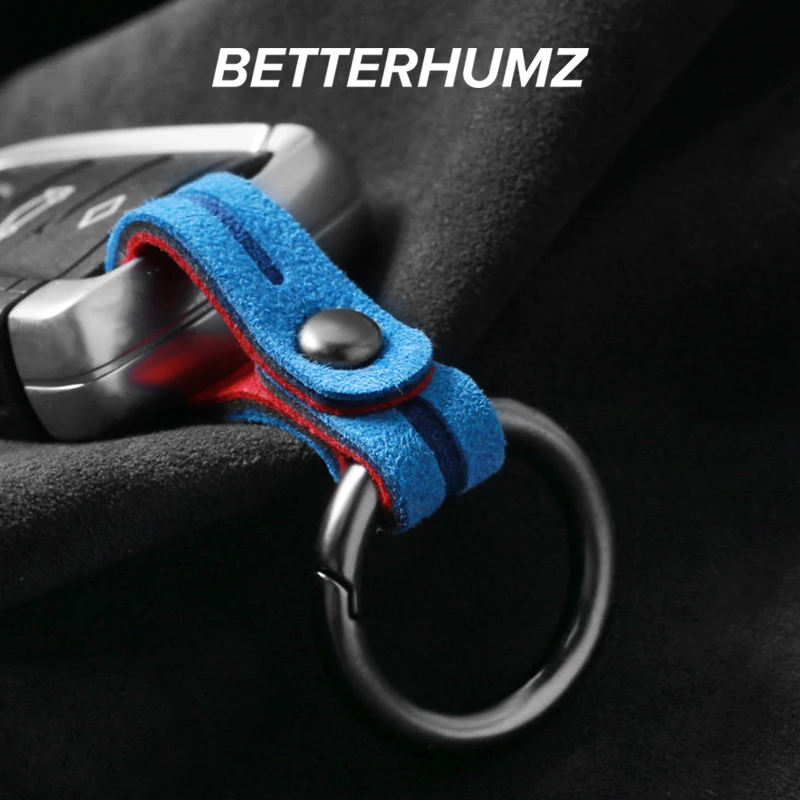 AlcantaraLuxuryCarKeychainKeyringKeyTagForBMWME46E90E60F10